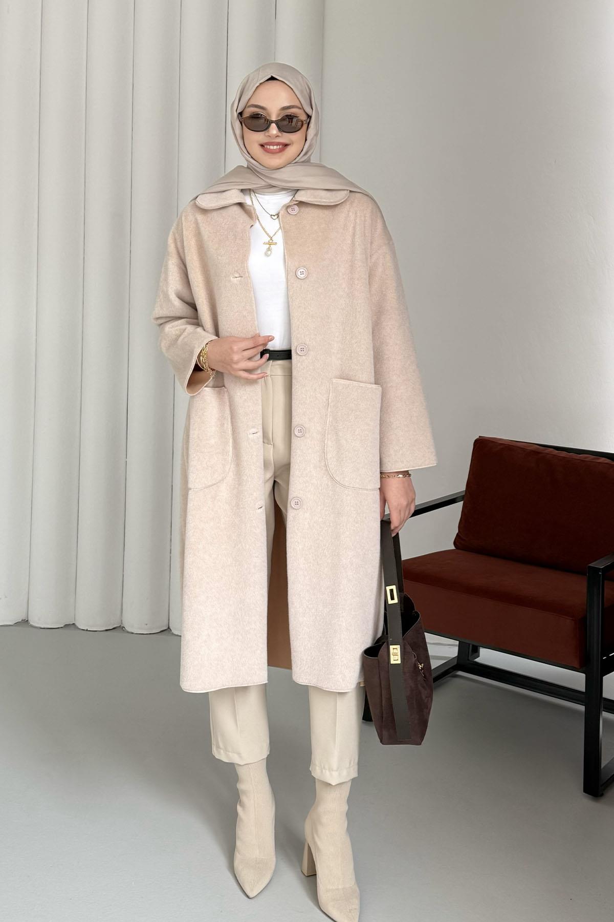 Torba Cepli Bebe Yaka Oversize Kaban-TAŞ