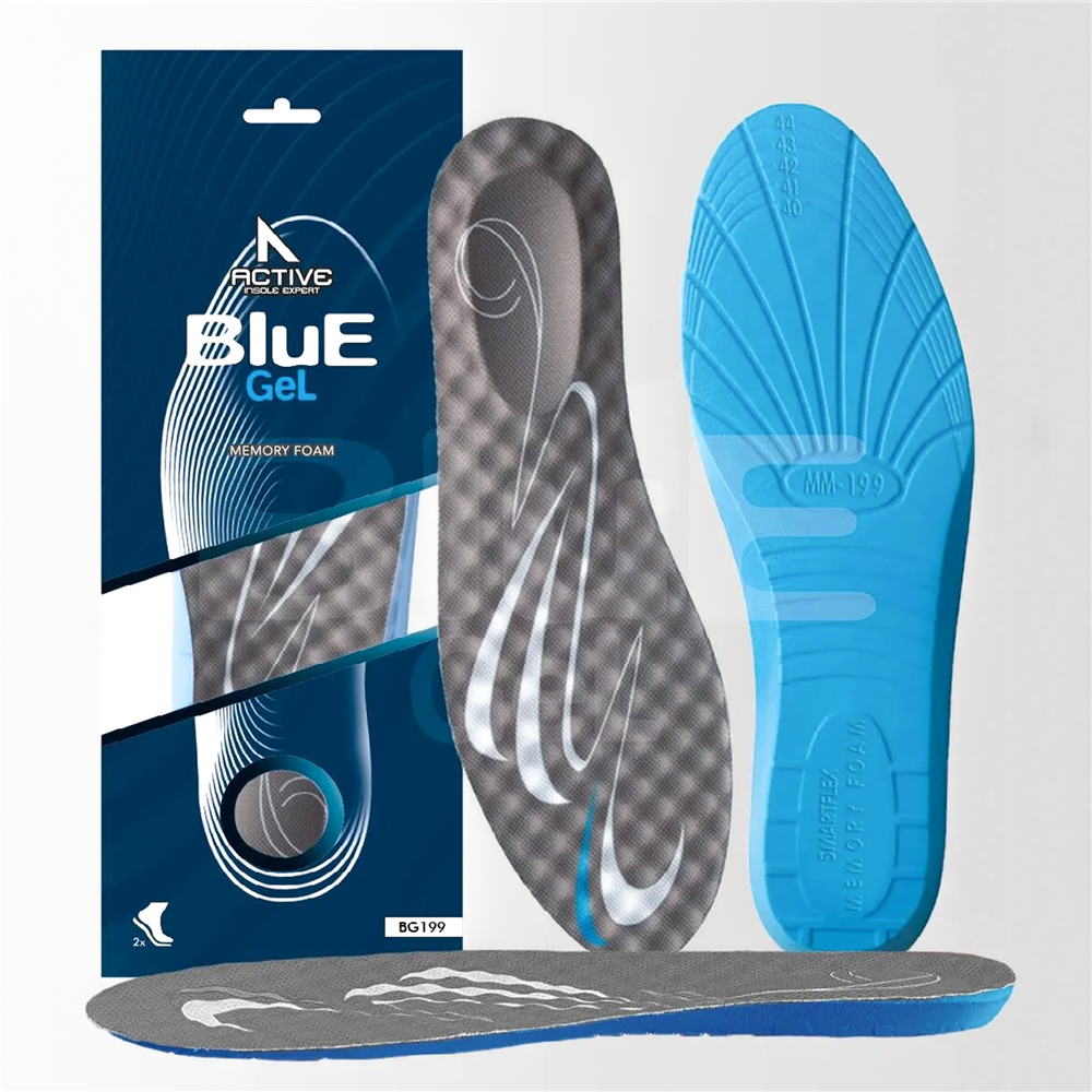 Blue Gel Yumuşak Memory Foam, Ortopedik, Spor Ayakkabılar İçin Çocuk Tabanlık 199-MK   STANDART