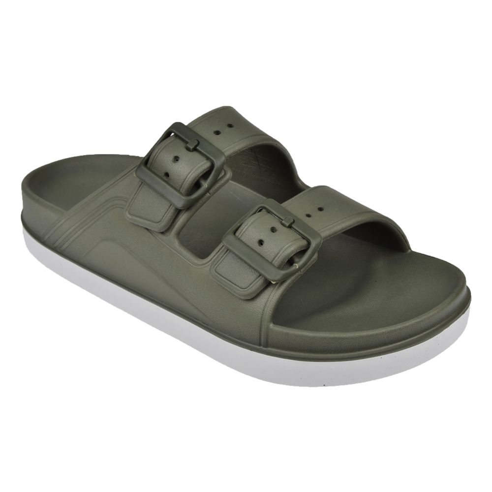 Forelli Eva Çift Bantlı Unisex Terlik FOR-CAPRİ-G   HAKİ