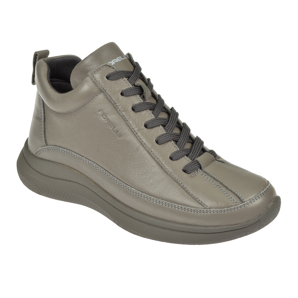 Forelli Hakiki Deri Comfort Kadın Bot FOR-NEVA GRİ