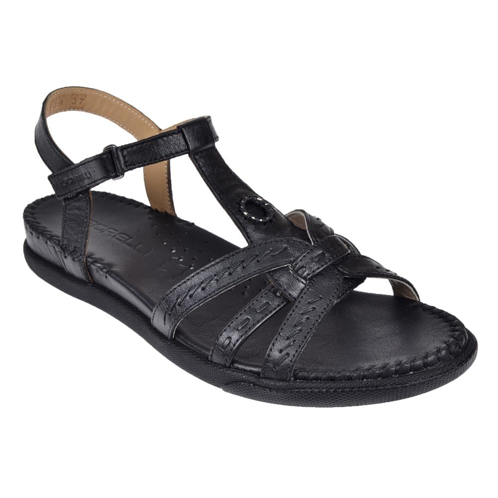 Forelli Hakiki Deri Comfort Kadın Sandalet FOR-LUPİN   SİYAH