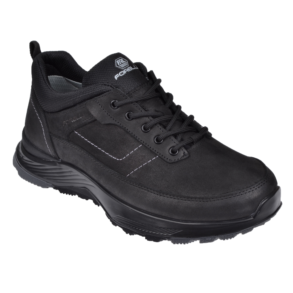 Forelli Hakiki Deri Waterproof Erkek Ayakkabı FOR-GRANT SİYAH NUBUK