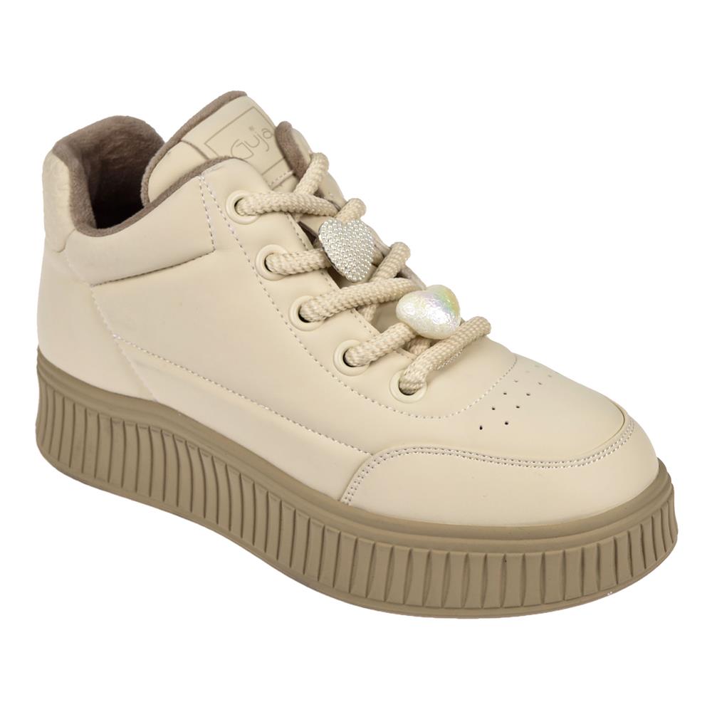 Guja Esnek Taban Kadın Spor Ayakkabı Sneaker GJ-25K419-1   BEJ
