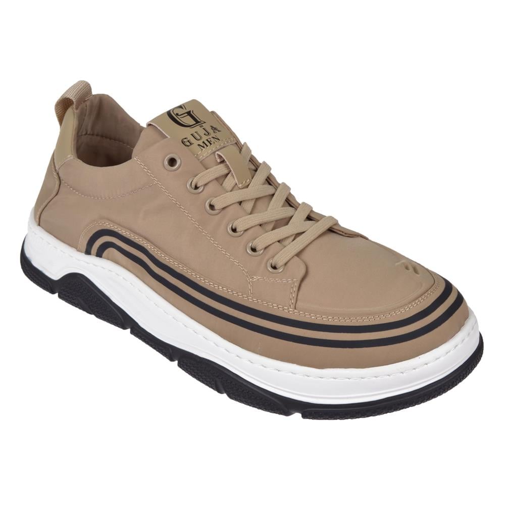 Guja Hafif Taban Tekstil Erkek Sneaker GJ-507   BEJ