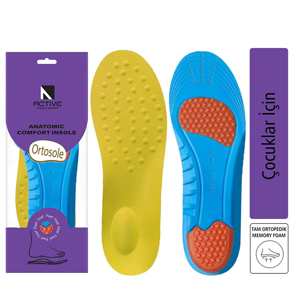 Ortosole Ortopedik Memory Foam Çocuk Ayakkabı Tabanlığı 204-MK-