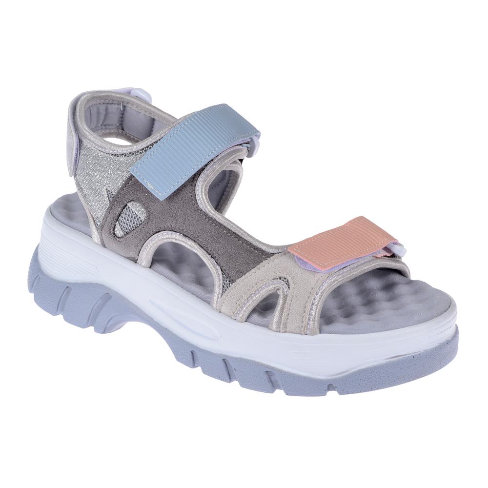 Pullman Cırtlı Comfort Kadın Sandalet SMS-4740   GRİ MULTİ