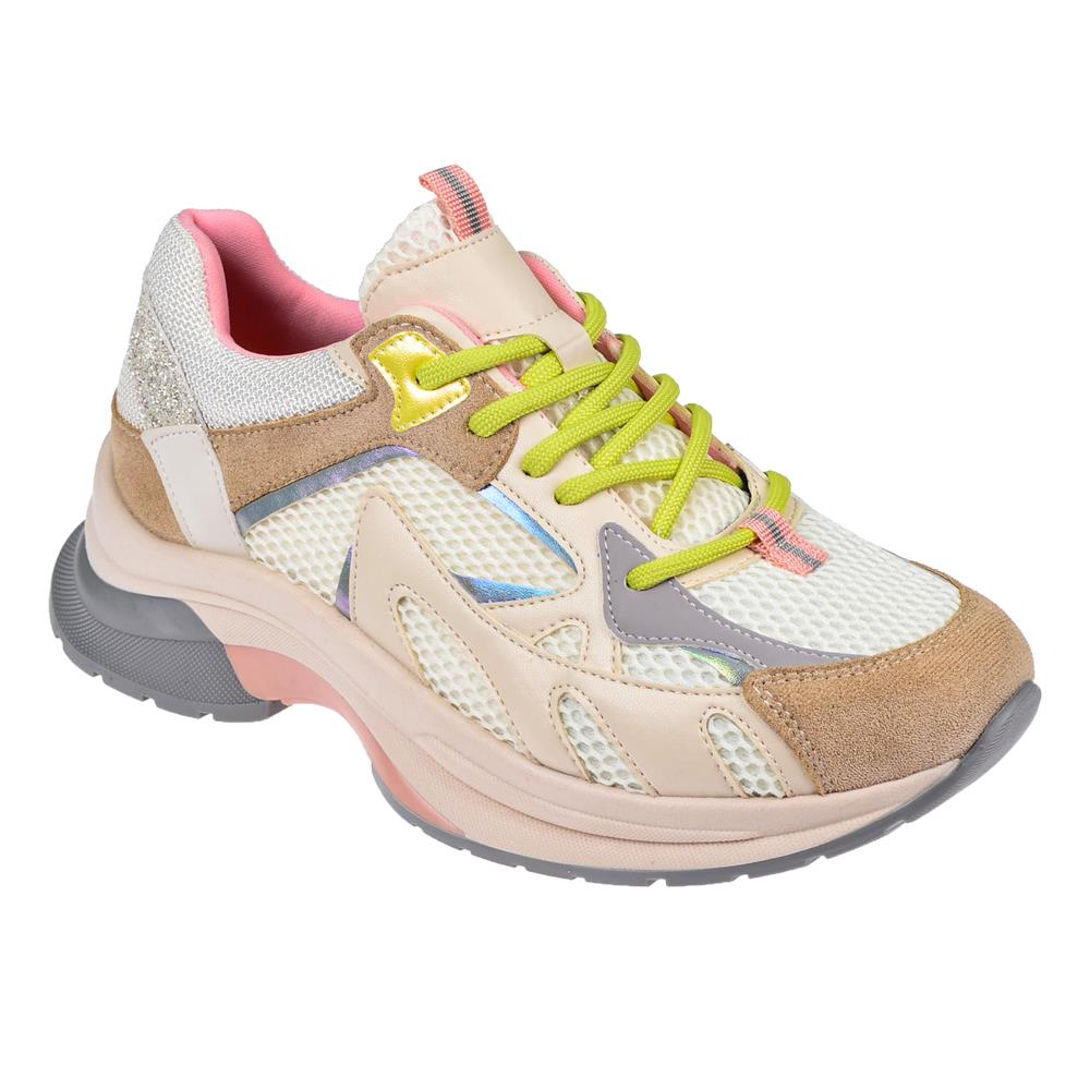 Pullman Kadın Spor Ayakkabı Sneaker SMS-30170   BEJ PEMBE