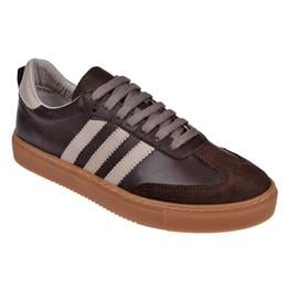 Floor Hakiki Deri Kadın Spor Ayakkabı Sneaker MAK-3020   KAHVE