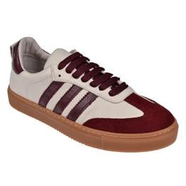 Floor Hakiki Deri Kadın Spor Ayakkabı Sneaker MAK-3020   BORDO