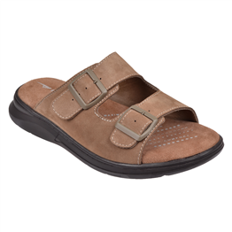 Forelli Hakiki Deri Comfort Erkek Terlik FOR-EJDER KUM NUBUK