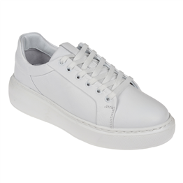 Pullman Hakiki Deri Kadın Spor Ayakkabı Sneaker AHU-3090 BEYAZ