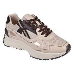 Sms Bağcıklı Kadın Spor Ayakkabı Sneaker SMS-83191   BEJ KAHVE