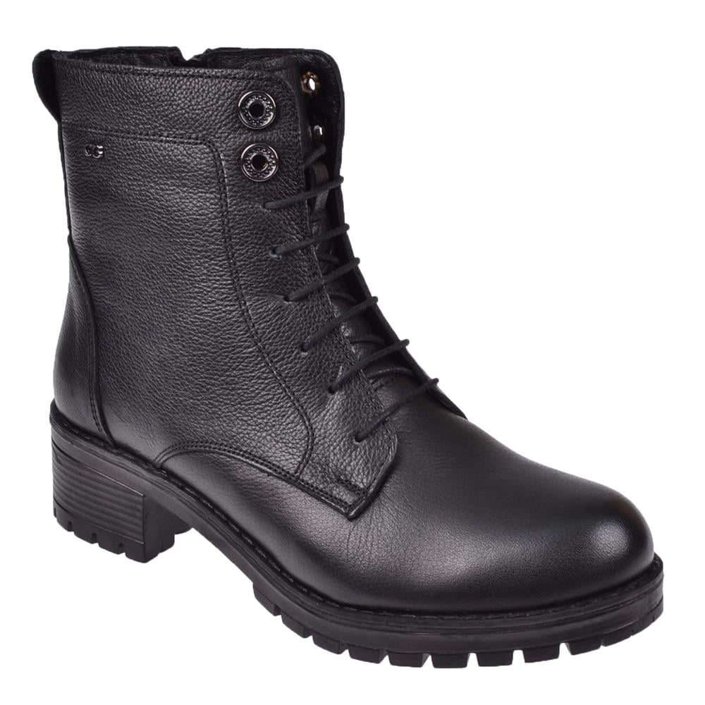 Castle Black Hakiki Deri Kadın Bot CB-36801   SİYAH