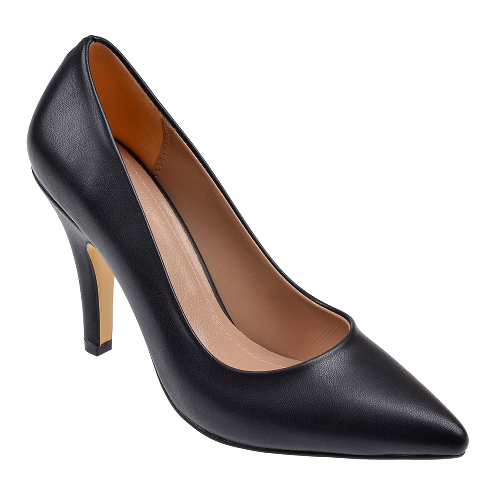 Floor 10 Cm Topuklu Kadın Ayakkabı Stiletto MAK-437 SİYAH
