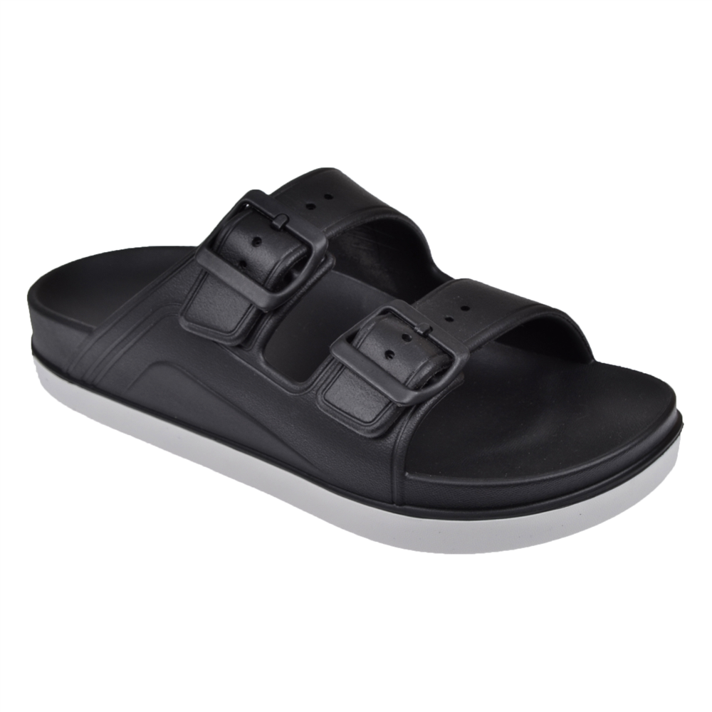 Forelli Eva Çift Bantlı Unisex Terlik FOR-CAPRİ-G   SİYAH