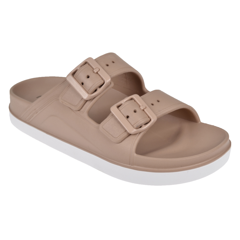 Forelli Eva Çift Bantlı Unisex Terlik FOR-CAPRİ-G   KUM