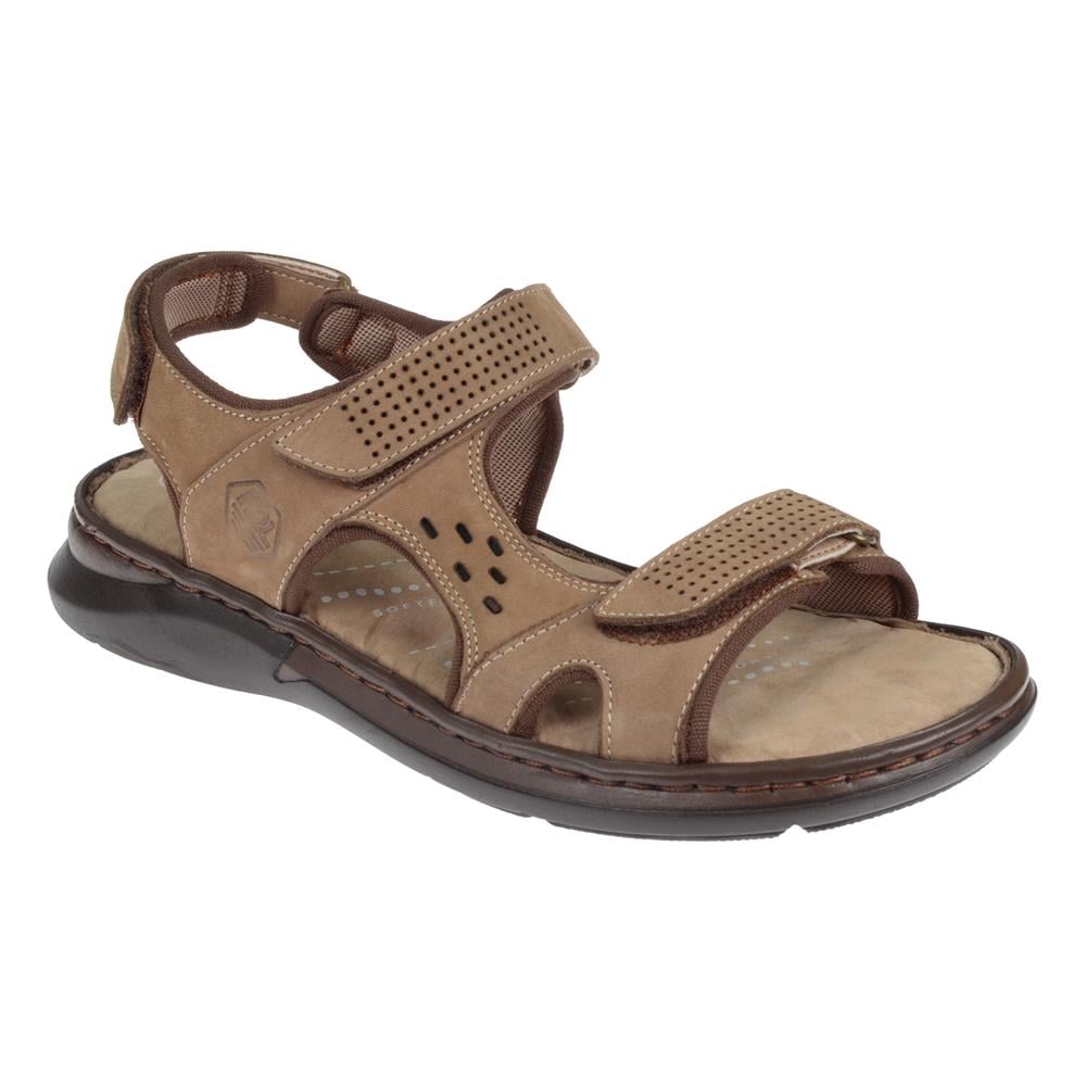 Forelli Hakiki Deri Comfort Cırtlı Erkek Sandalet FOR-40526   KUM NUBUK
