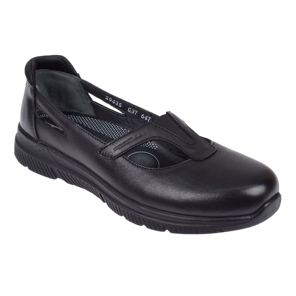 Forelli Hakiki Deri Comfort Kadın Ayakkabı FOR-SOLE   SİYAH
