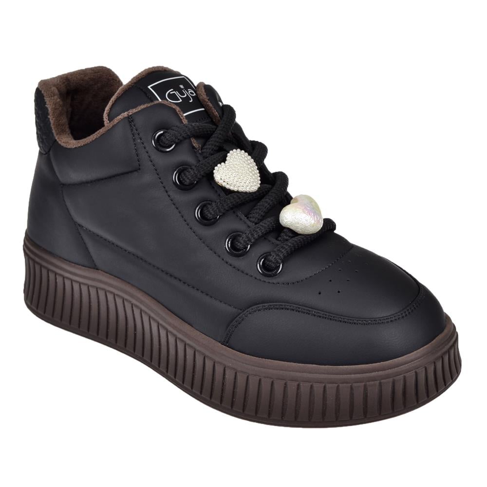 Guja Esnek Taban Kadın Spor Ayakkabı Sneaker GJ-25K419-1   SİYAH KAHVE