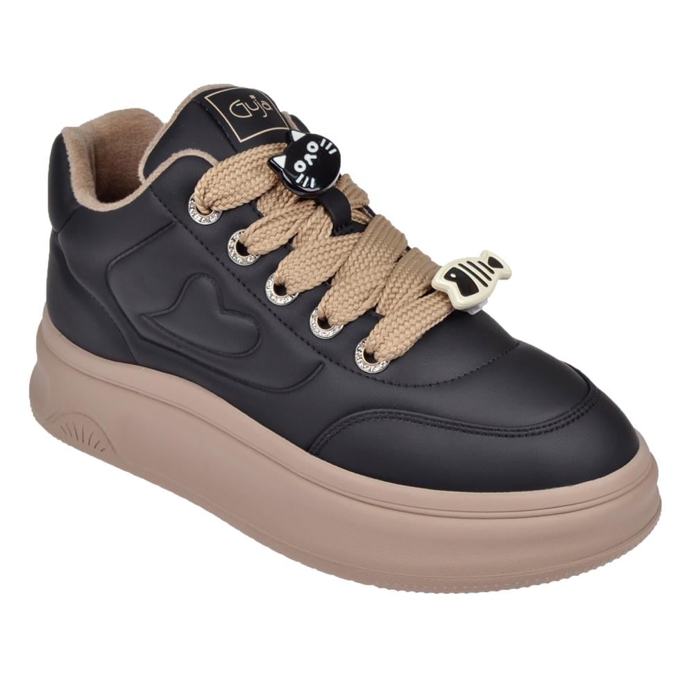 Guja İçi Polar Kadın Spor Ayakkabı Sneaker GJ-25K421   SİYAH