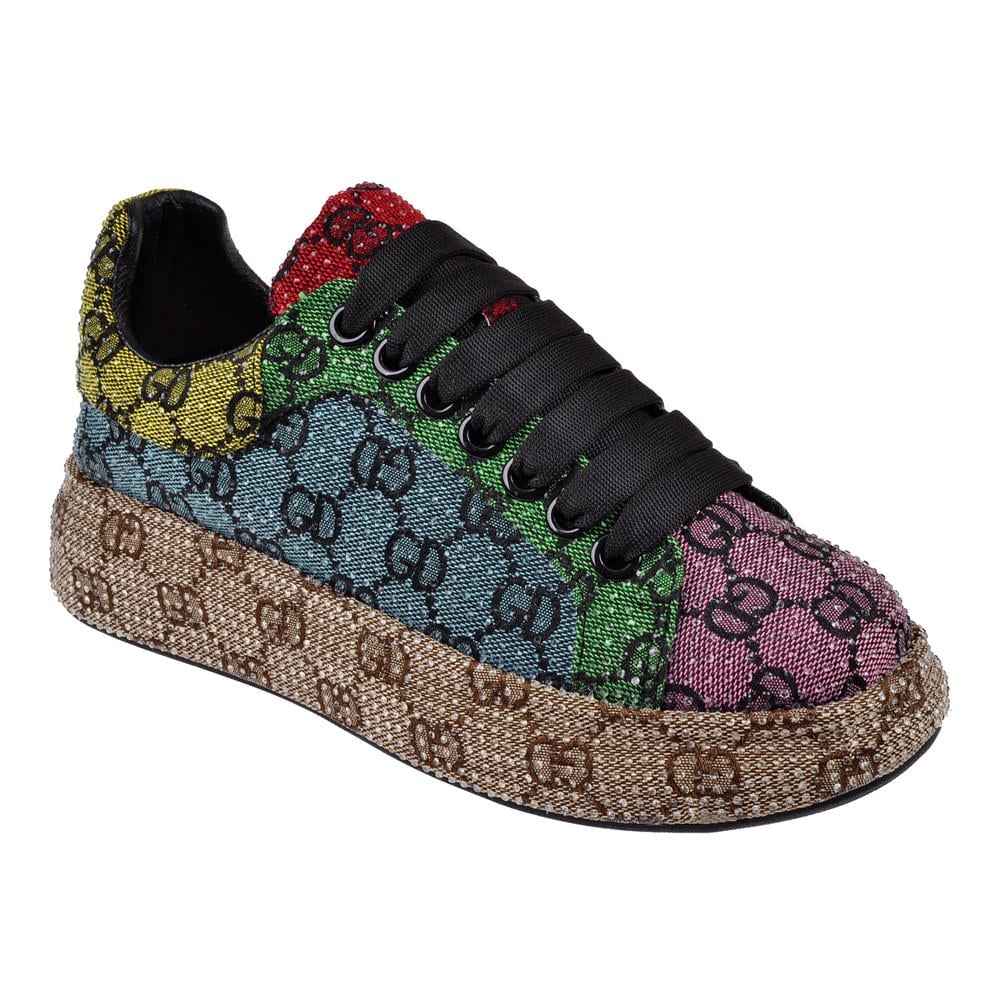 Guja Taş Detaylı Kadın Spor Ayakkabı Sneaker GJ-451   MULTİ