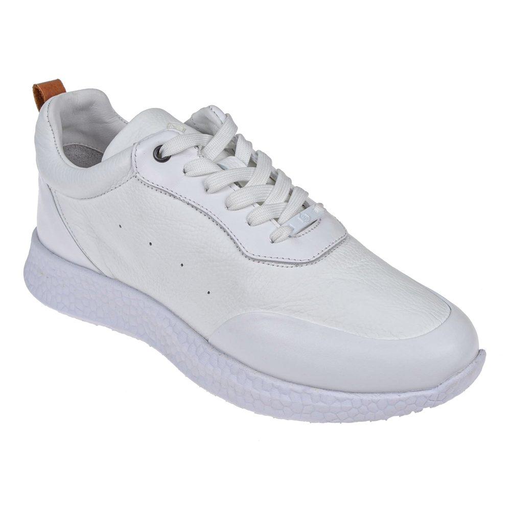 Hammer Jack Hakiki Deri Erkek Spor Ayakkabı Sneaker HJ-24260-M BEYAZ