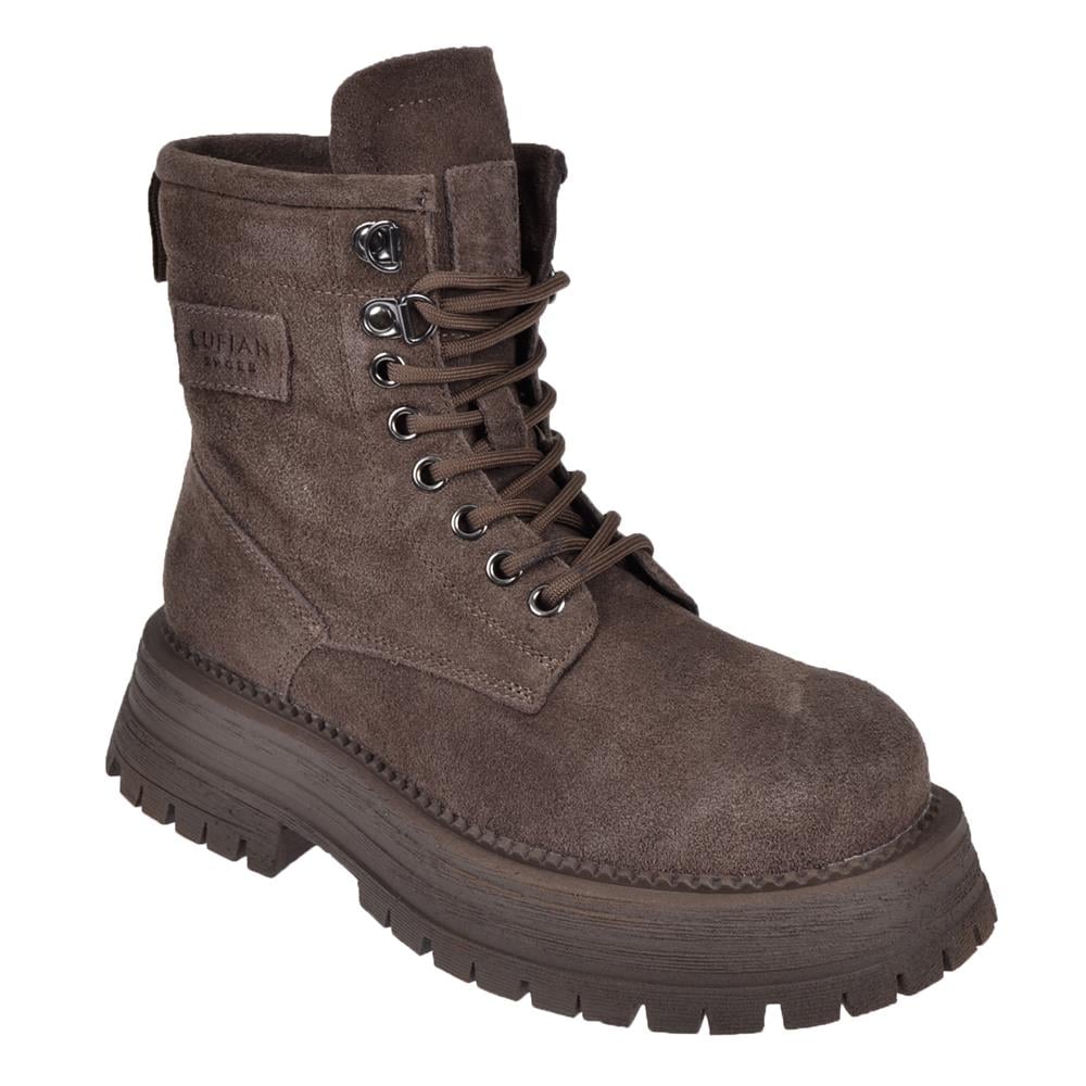 Lufian Hakiki Deri Süet Kadın Bot LUF-EMBER   KAHVE SÜET