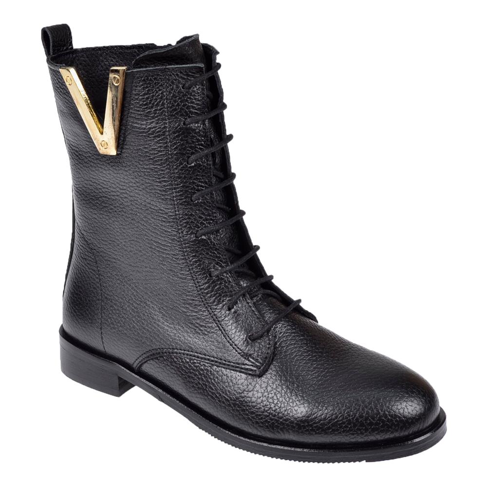 Maximino Hakiki Deri Postal Kadın Bot MX-600   SİYAH