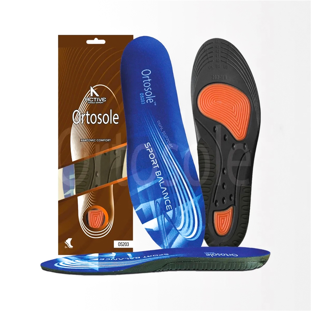 Ortosole Ark ve Jel Destekli Ortopedik Erkek Spor Tabanlığı 203-MM   STANDART