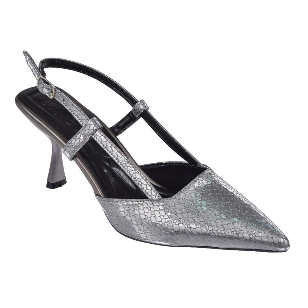 Pullman 7,5 Cm Topuklu Kadın Ayakkabı İZ-212   GÜMÜŞ