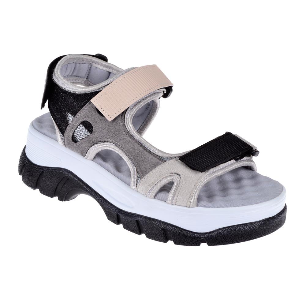 Pullman Cırtlı Comfort Kadın Sandalet SMS-4740   SİYAH MULTİ