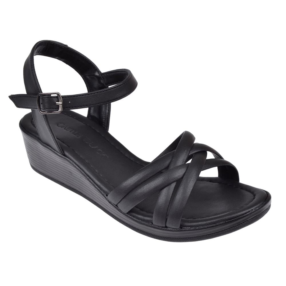 Pullman Dolgu Taban Kadın Sandalet SK-35245   SİYAH