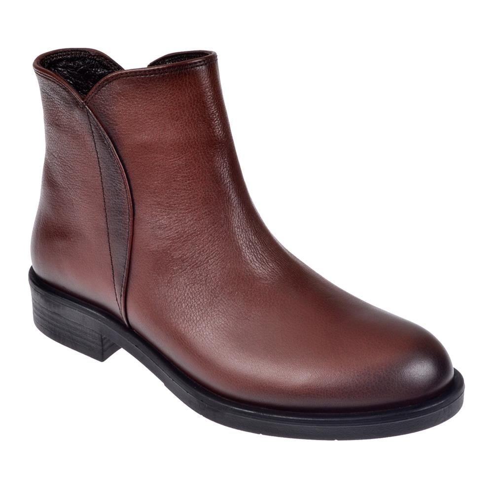 Pullman Hakiki Deri Bilek Boyu Kadın Bot SK-22676   TABA