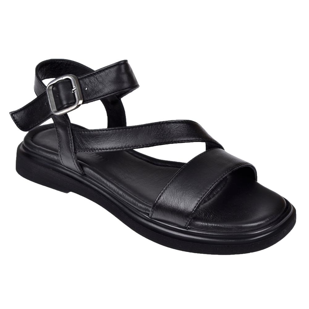 Pullman Hakiki Deri Comfort Kadın Sandalet BEL-603   SİYAH