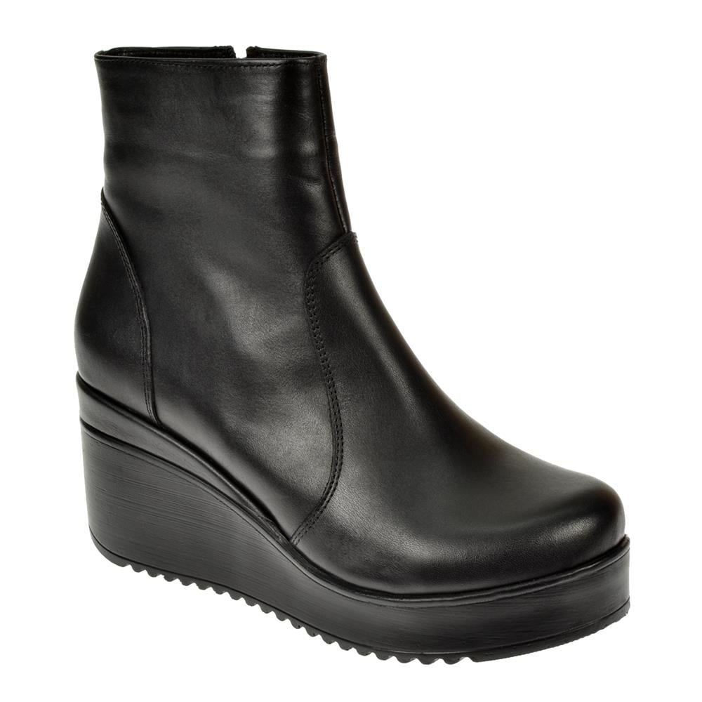 Pullman Hakiki Deri Dolgu Taban Kadın Bot AYK-300   SİYAH
