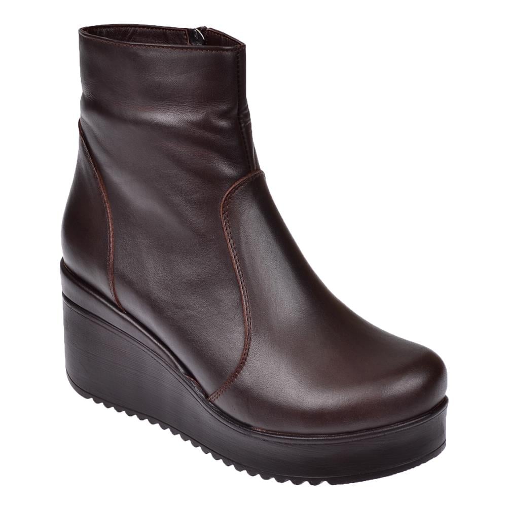 Pullman Hakiki Deri Dolgu Taban Kadın Bot AYK-300   KAHVE