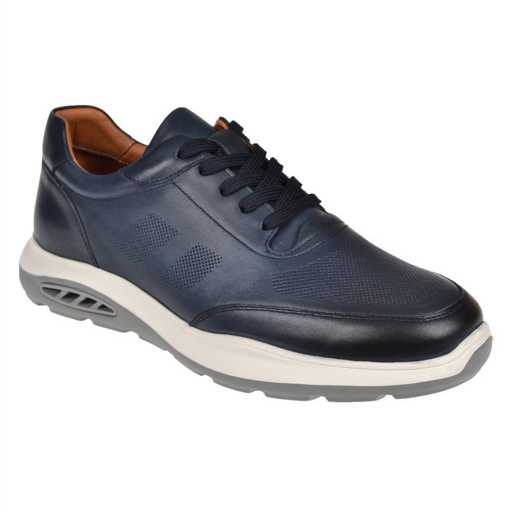 Pullman Hakiki Deri Erkek Spor Ayakkabı Sneaker MOD-5825   LACİVERT
