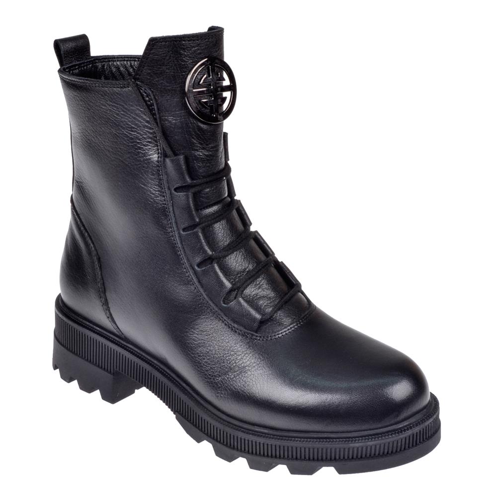 Pullman Hakiki Deri Günlük Kadın Bot VOY-9327   SİYAH