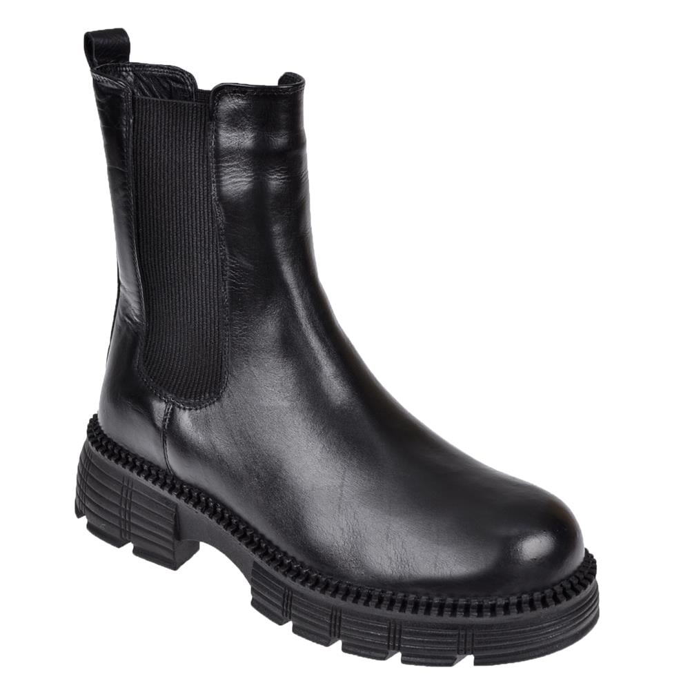 Pullman Hakiki Deri İçi Müflonlu Kadın Bot KMP-334713   SİYAH