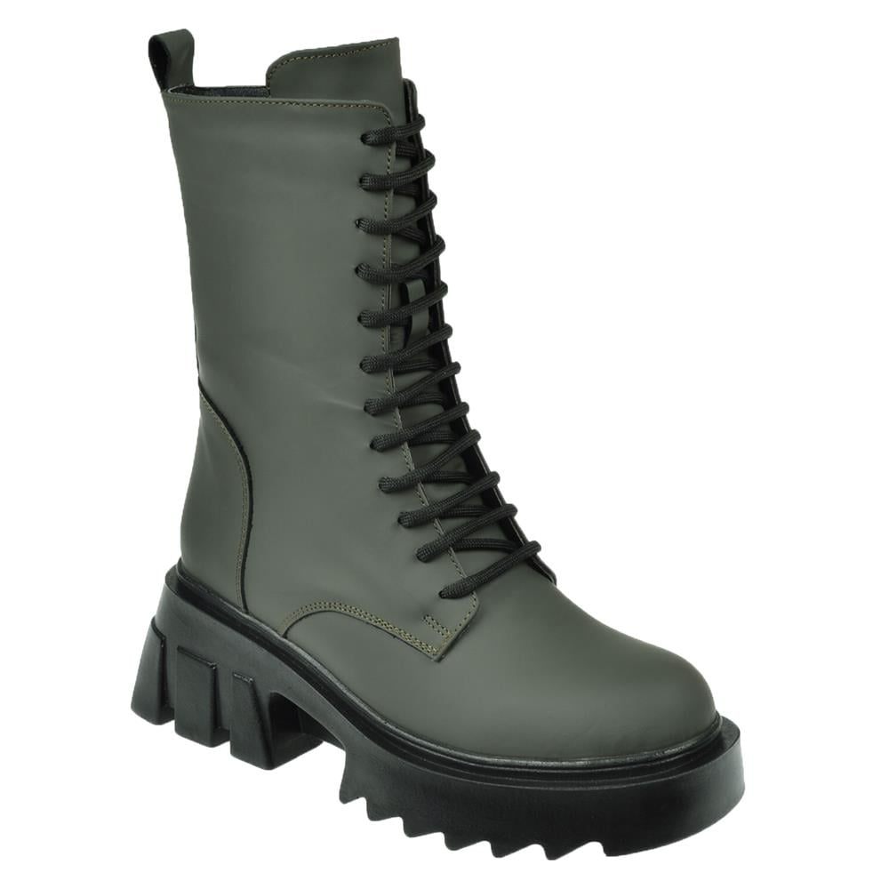 Pullman Hakiki Deri Kadın Bot PLM-34716   HAKİ