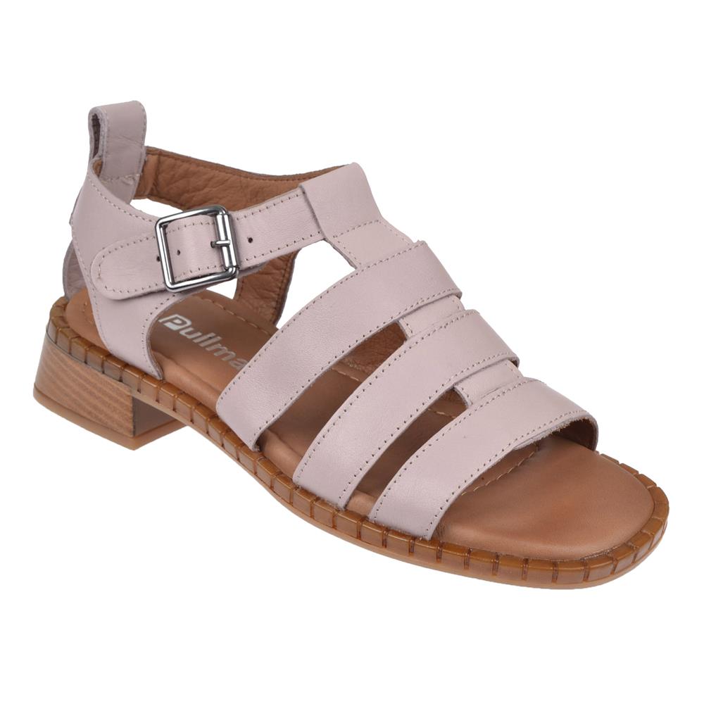 Pullman Hakiki Deri Kadın Sandalet BEL-023   VİZON