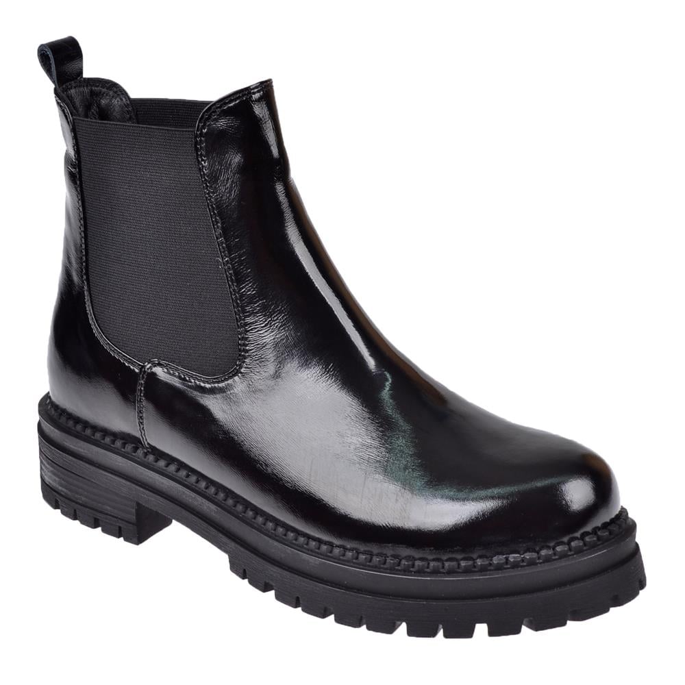 Pullman Hakiki Deri Lastikli Kadın Bot PLM-150   SİYAH RUGAN