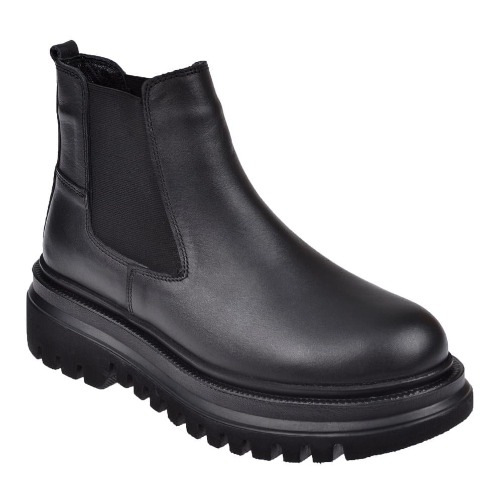 Pullman Hakiki Deri Yanı Lastikli Kadın Bot KON-20258   SİYAH