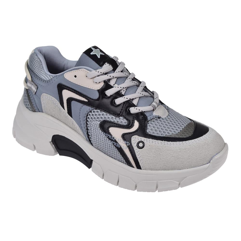 Pullman Kadın Spor Ayakkabı Sneaker SMS-51166   GRİ SİYAH