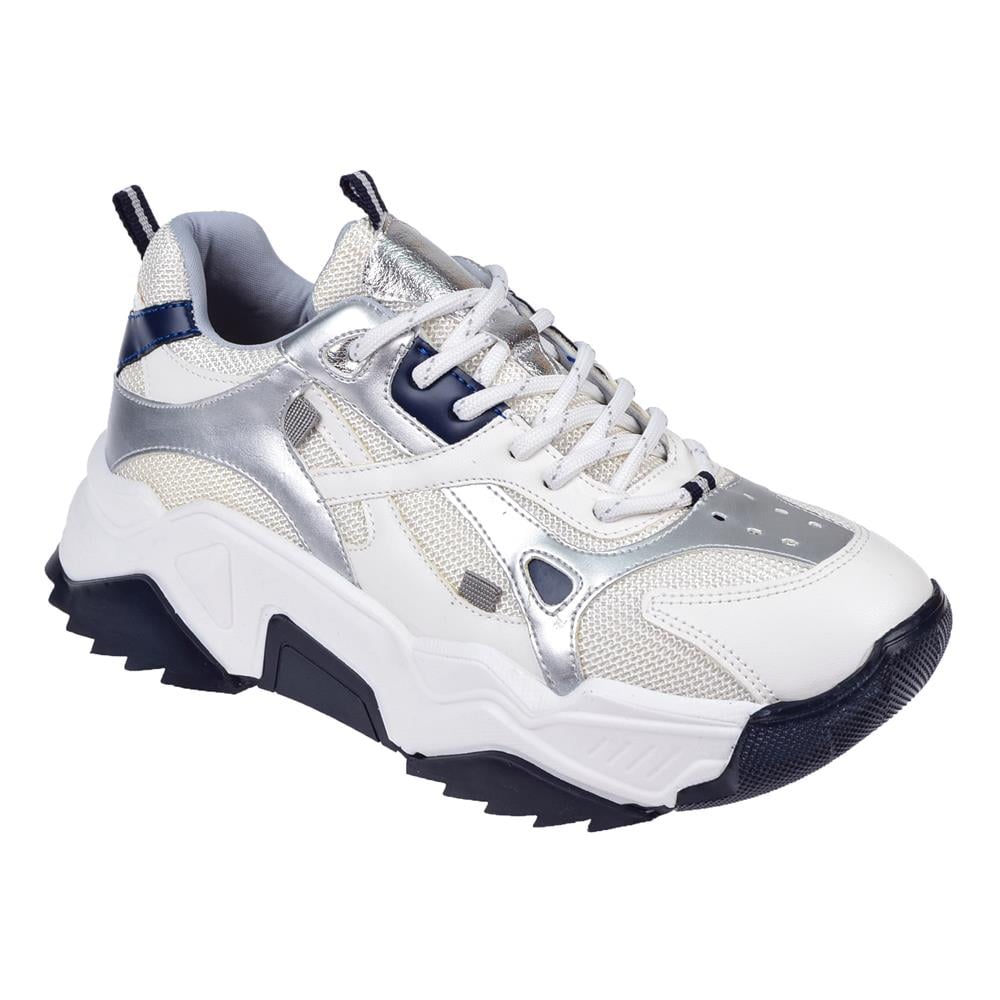 Pullman Kadın Spor Ayakkabı Sneaker SMS-65137   BEYAZ LACİ