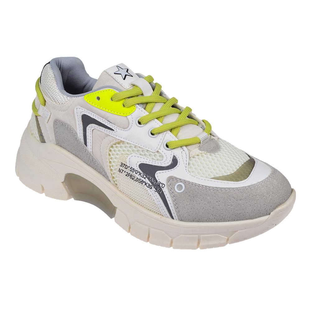 Pullman Kadın Spor Ayakkabı Sneaker SMS-51166   GRİ YEŞİL