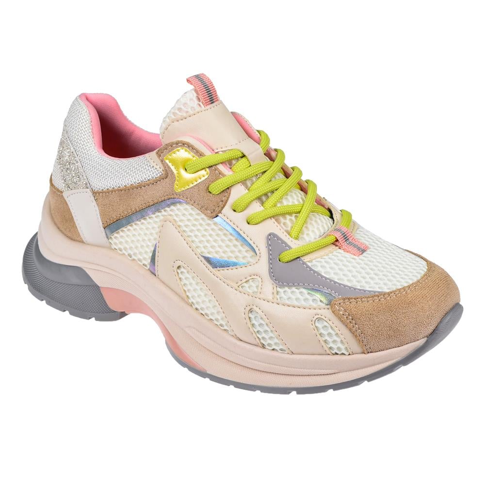 Pullman Kadın Spor Ayakkabı Sneaker SMS-30170   BEJ PEMBE