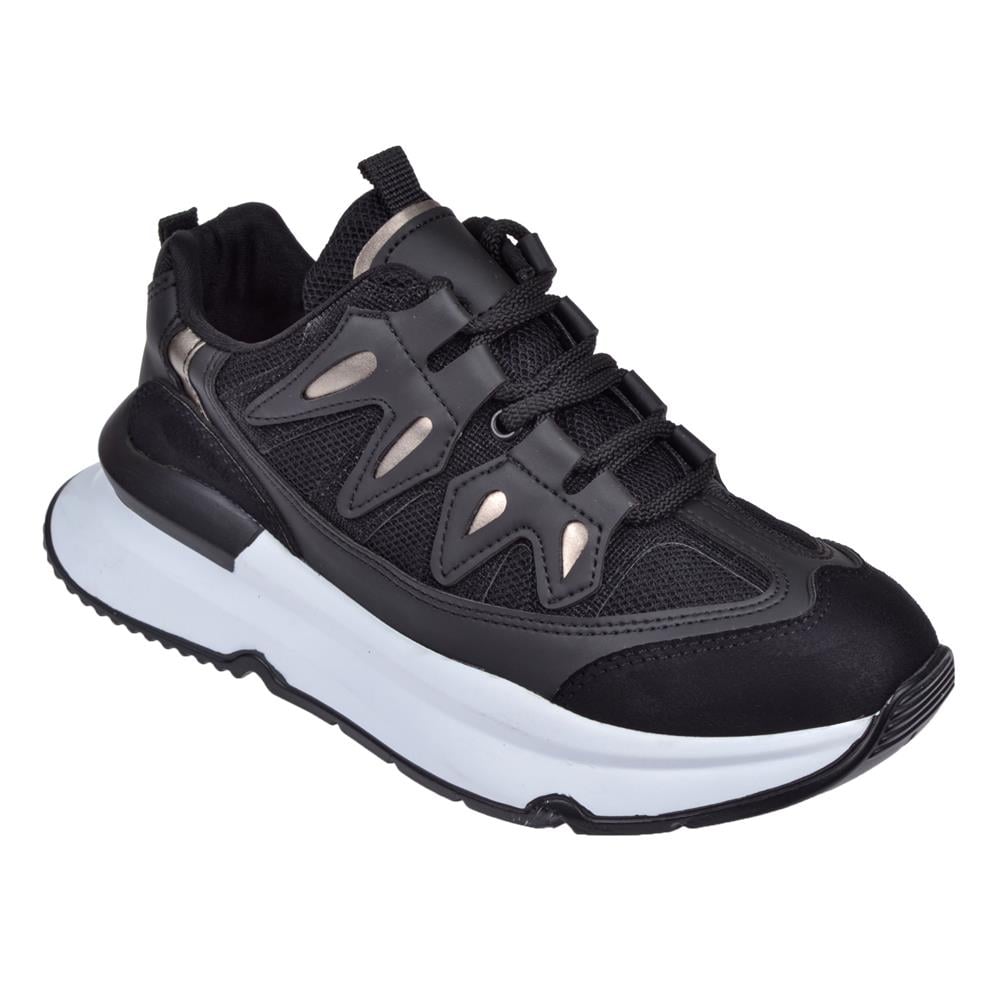 Pullman Kadın Spor Ayakkabı Sneaker ZM-03   SİYAH