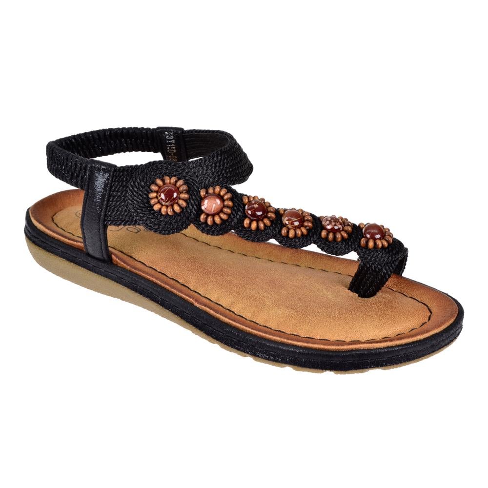 Pullman Parmak Arası Comfort Kadın Sandalet GJ-15068   SİYAH