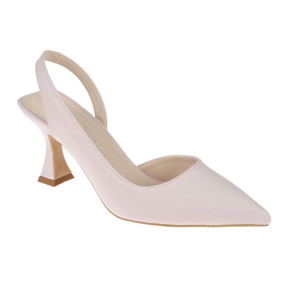 Pullman Saten Kadın Topuklu Ayakkabı PL-3100   BEJ